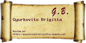 Gyurkovits Brigitta névjegykártya