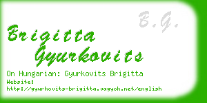 brigitta gyurkovits business card